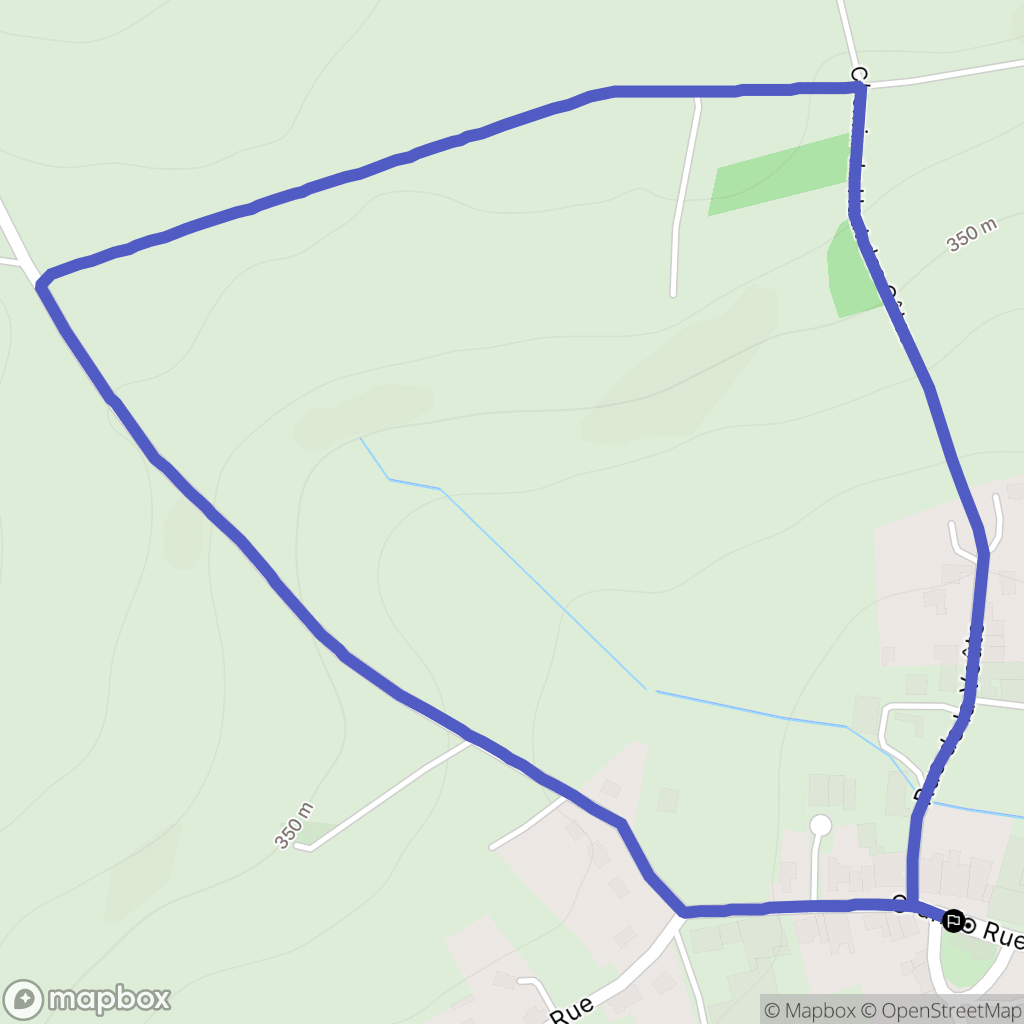 Estrennes : carte du parcours de randonnée - France