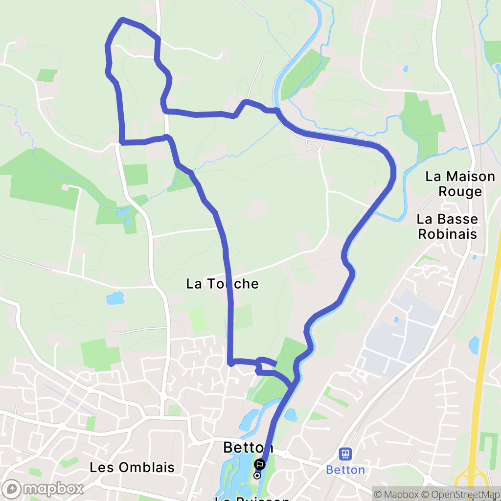 Betton : carte du parcours de randonnée - France