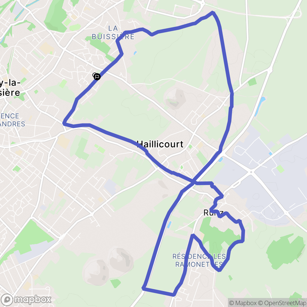Bruay-la-Buissière : carte du parcours de randonnée - France