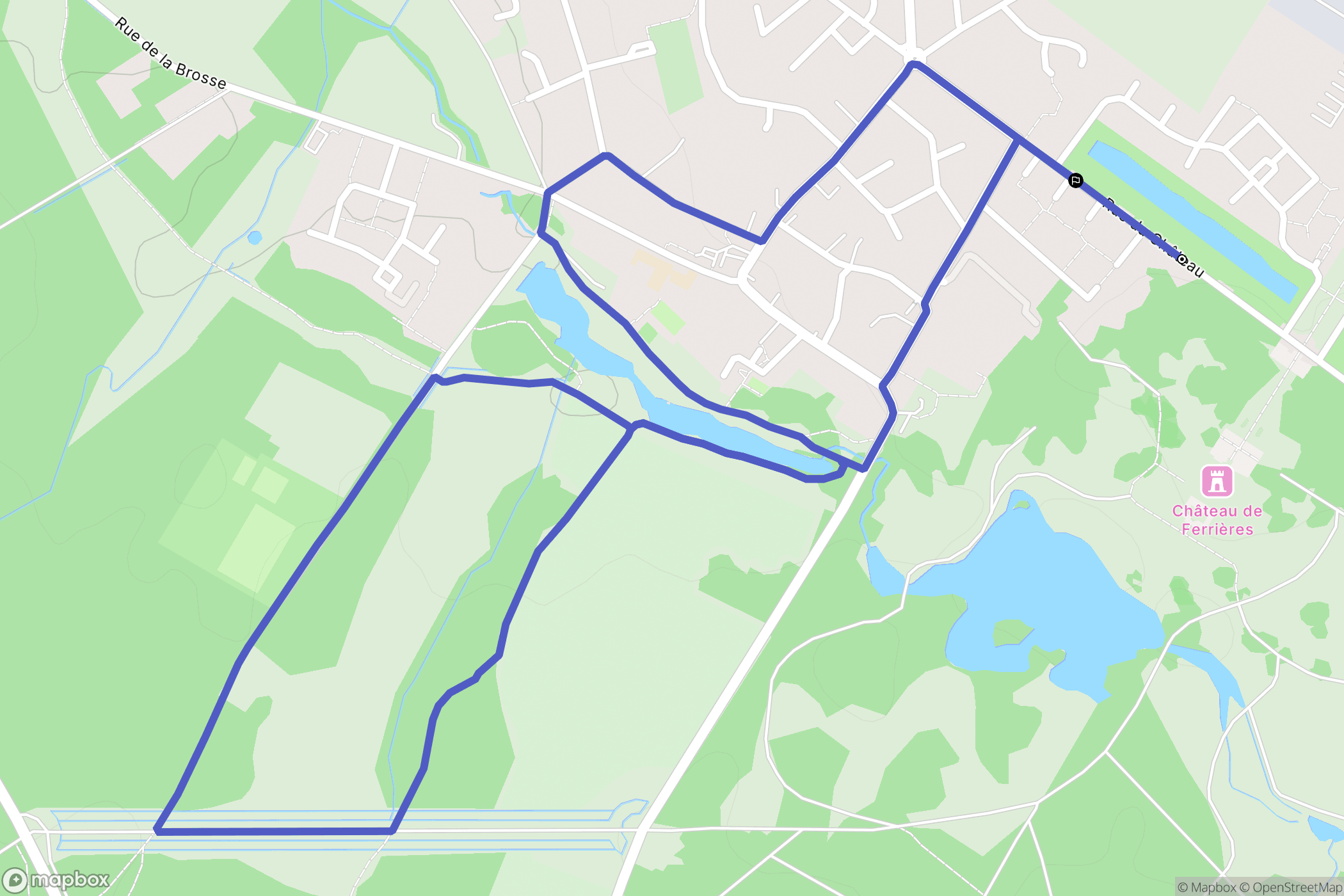 Ferrières-en-Brie : carte du parcours de randonnée - France
