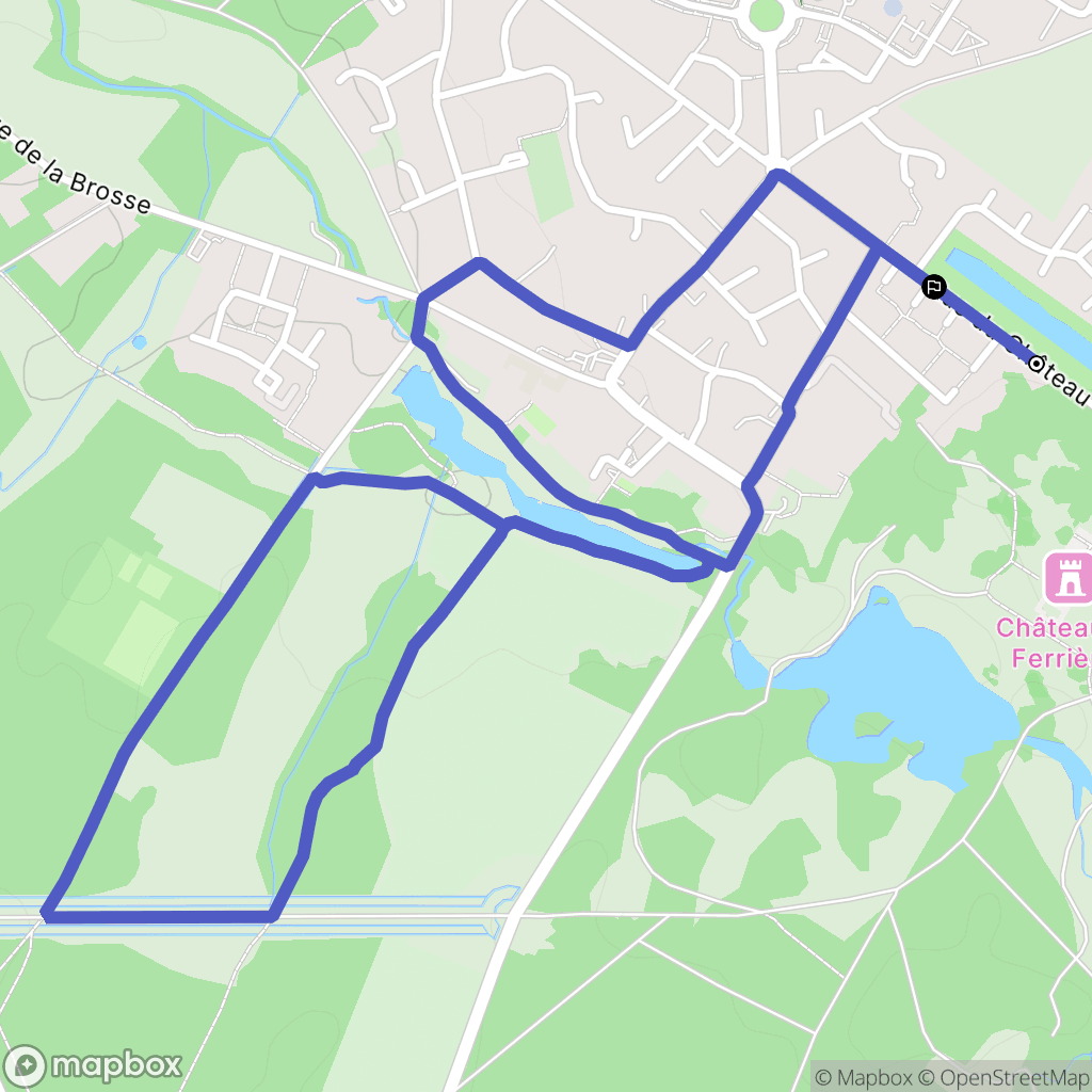 Ferrières-en-Brie : carte du parcours de randonnée - France