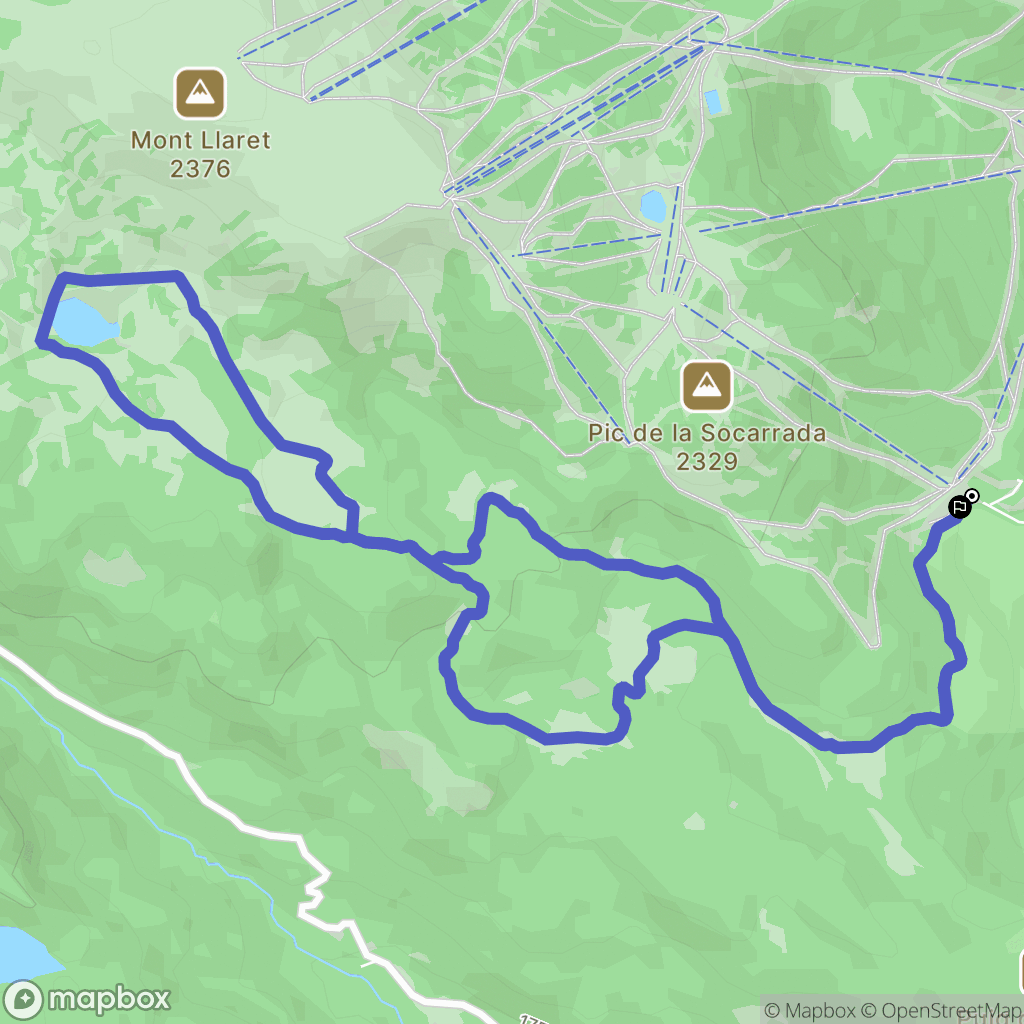 Les Angles : carte du parcours de randonnée - France