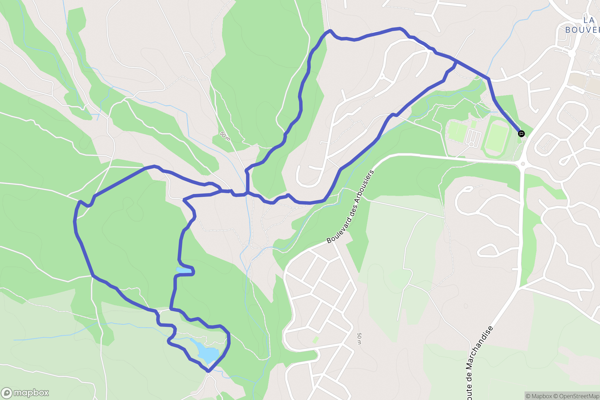 Roquebrune-sur-Argens : carte du parcours de randonnée - France