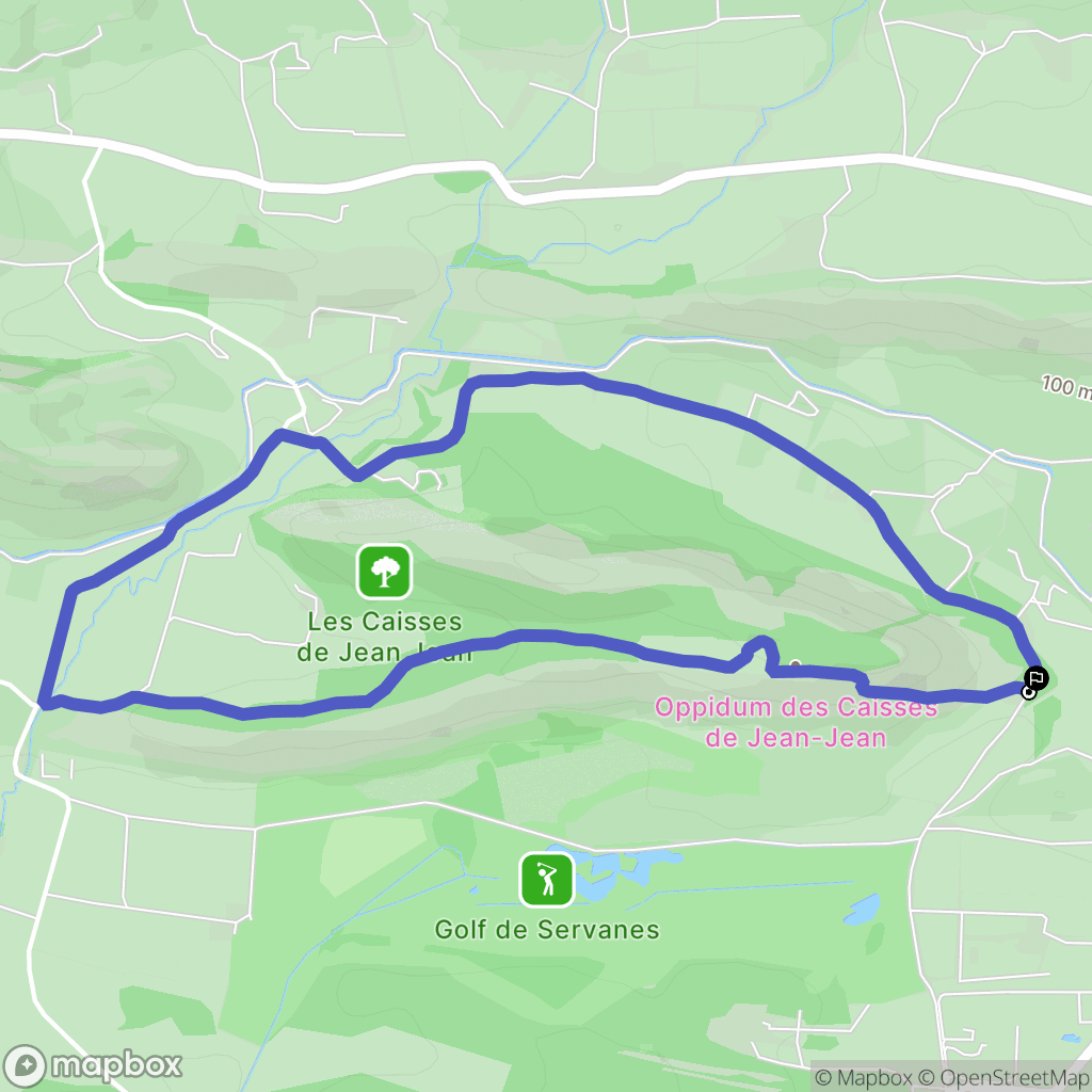 Mouriès : carte du parcours de randonnée - France