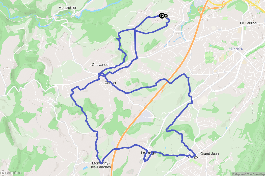 Chavanod : carte du parcours de randonnée - France