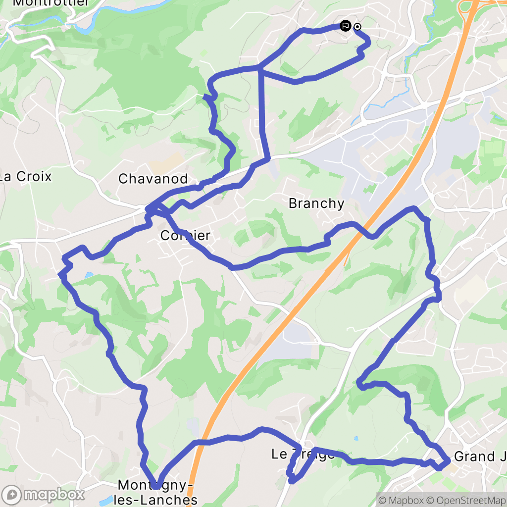 Chavanod : carte du parcours de randonnée - France