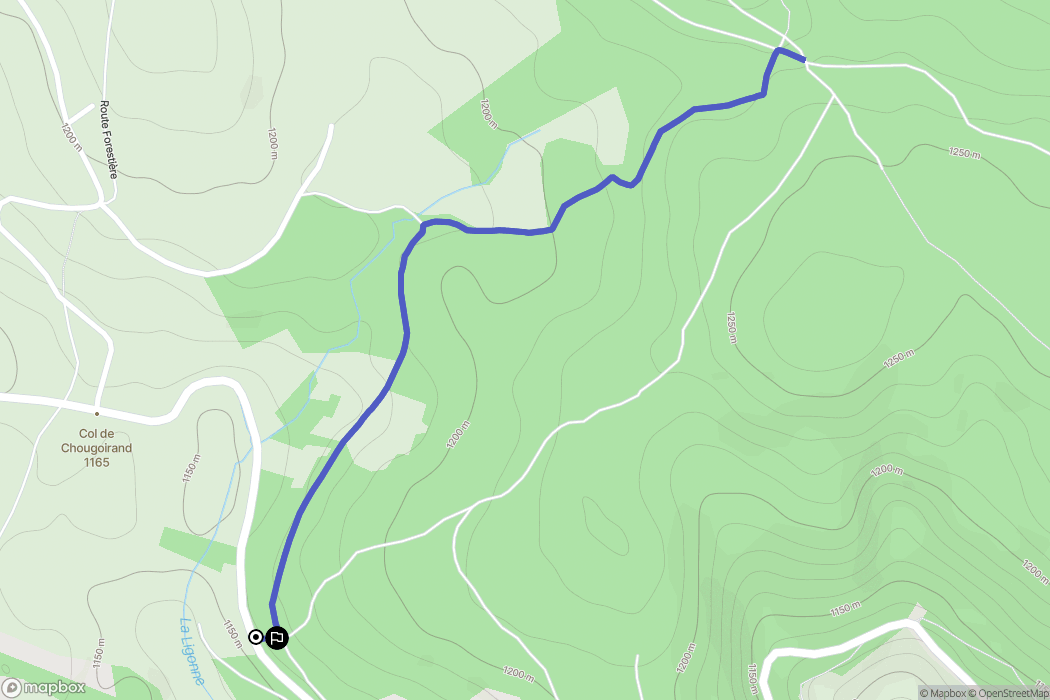 Églisolles : carte du parcours de randonnée - France