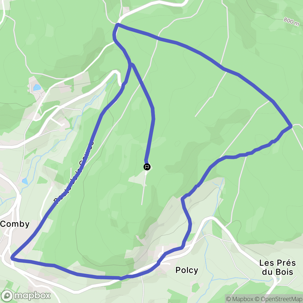 Ranchal : carte du parcours de randonnée - France