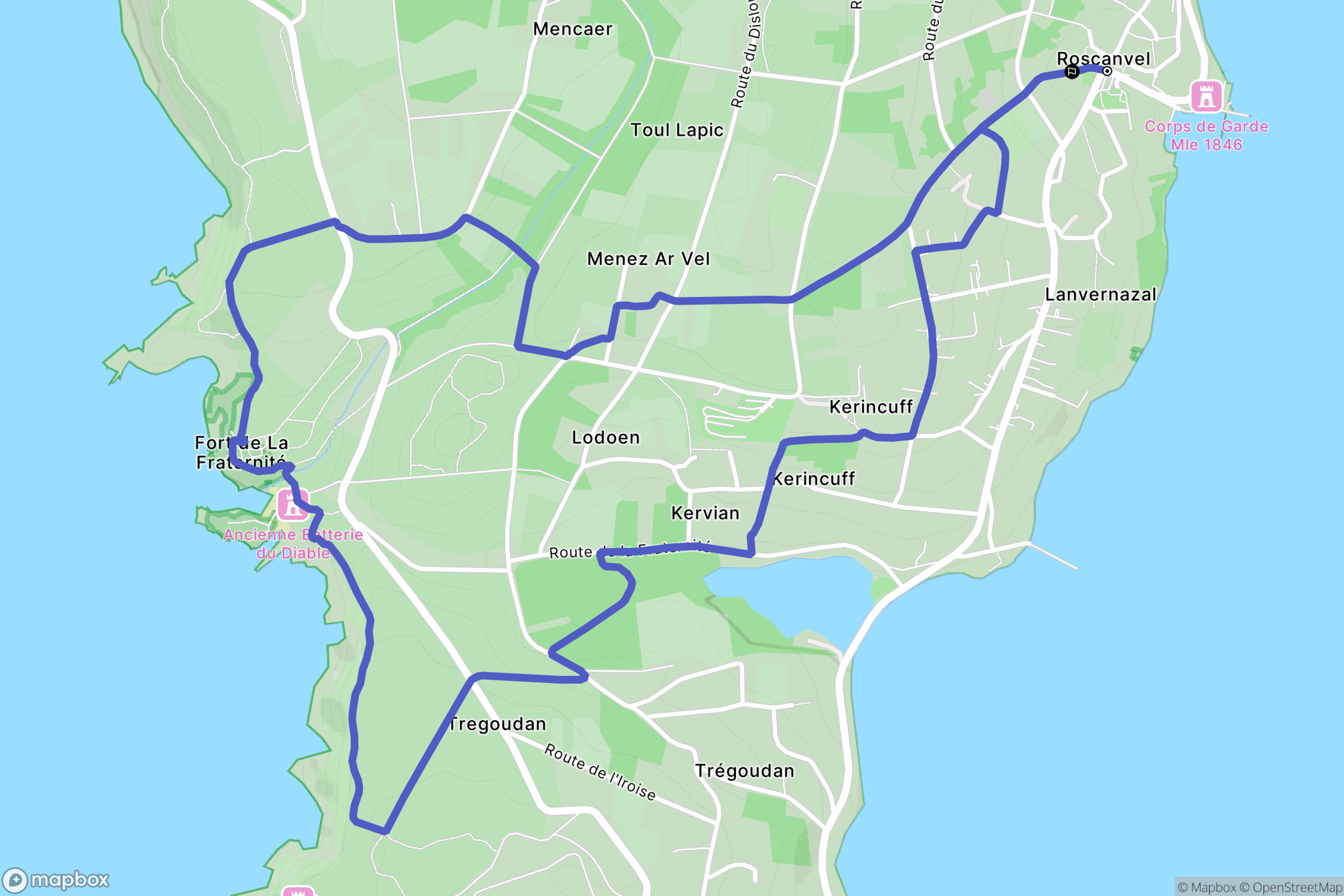 Roscanvel: routekaart voor buitenactiviteiten - France