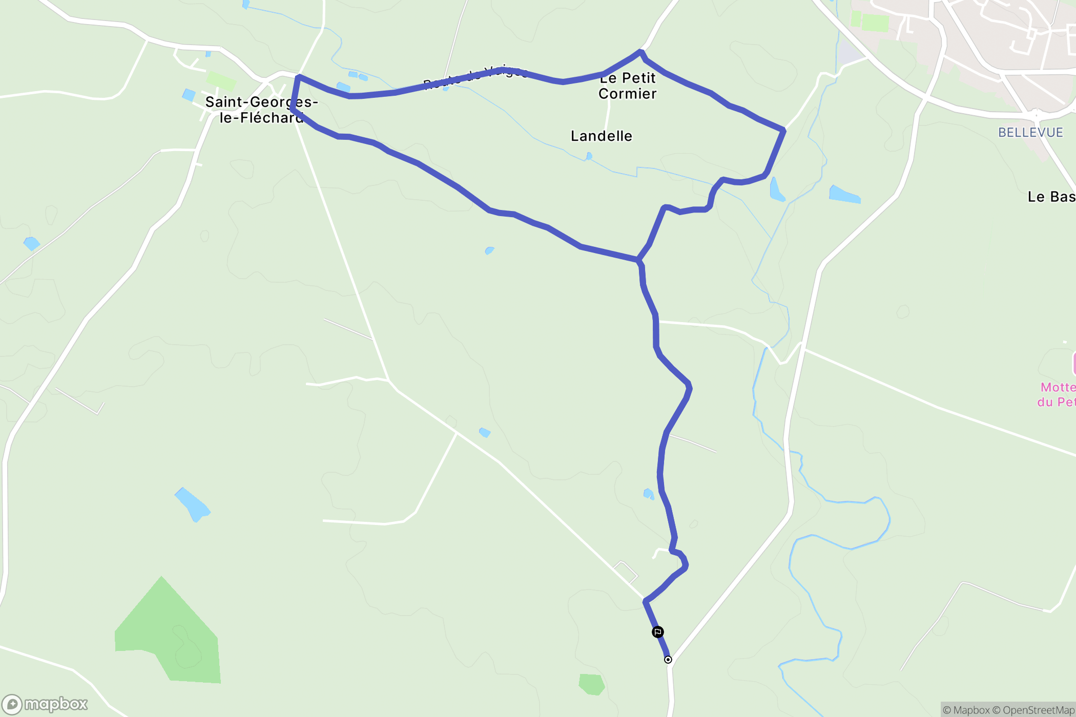 Saint-Georges-le-Fléchard : carte du parcours de randonnée - France