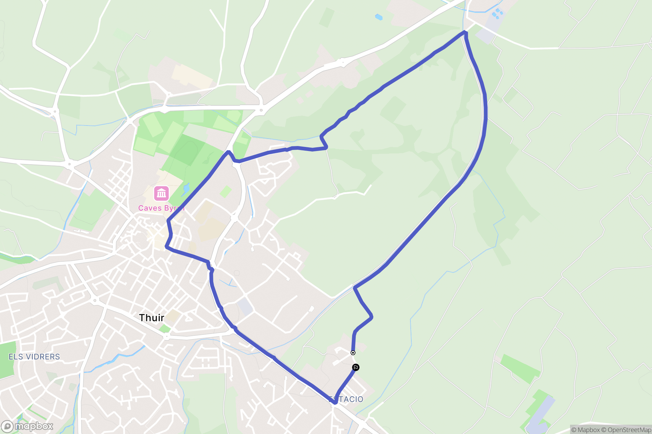 Llupia : carte du parcours de randonnée - France