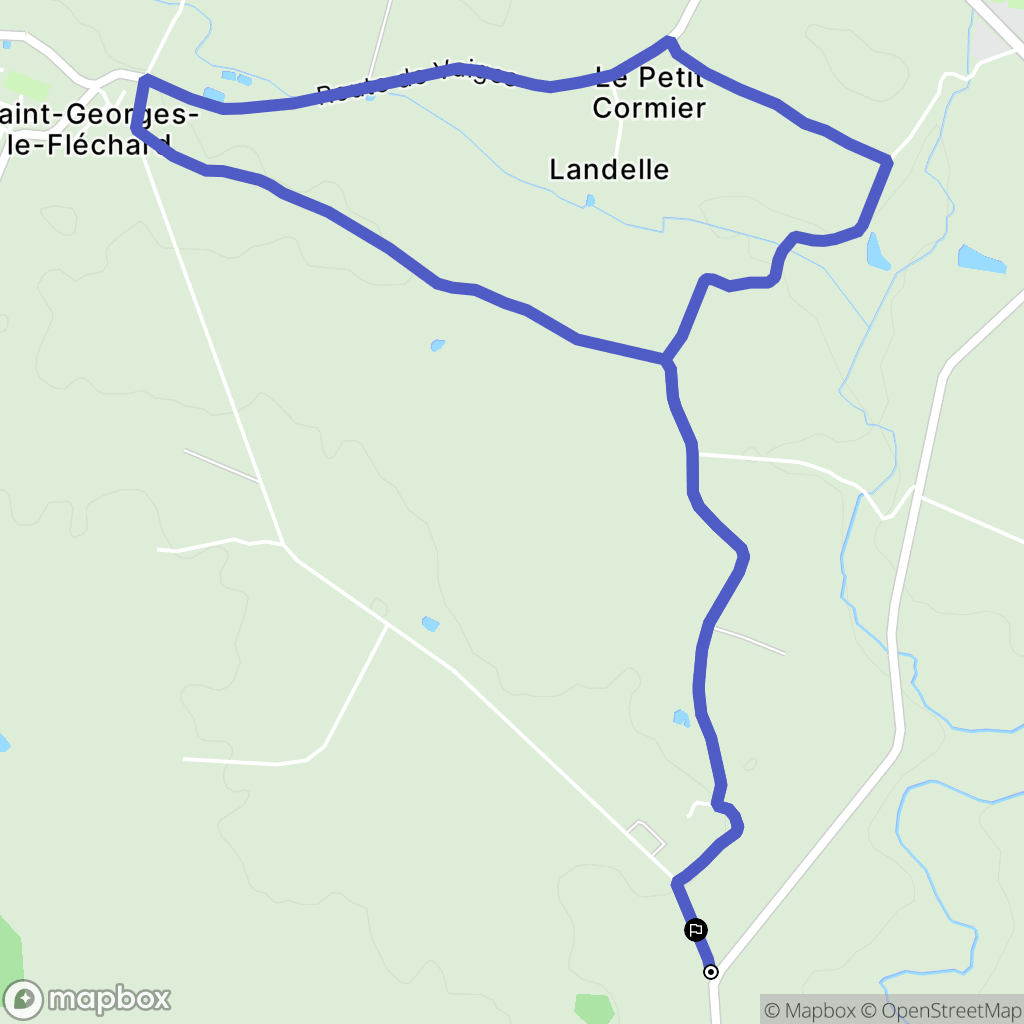 Saint-Georges-le-Fléchard : carte du parcours de randonnée - France