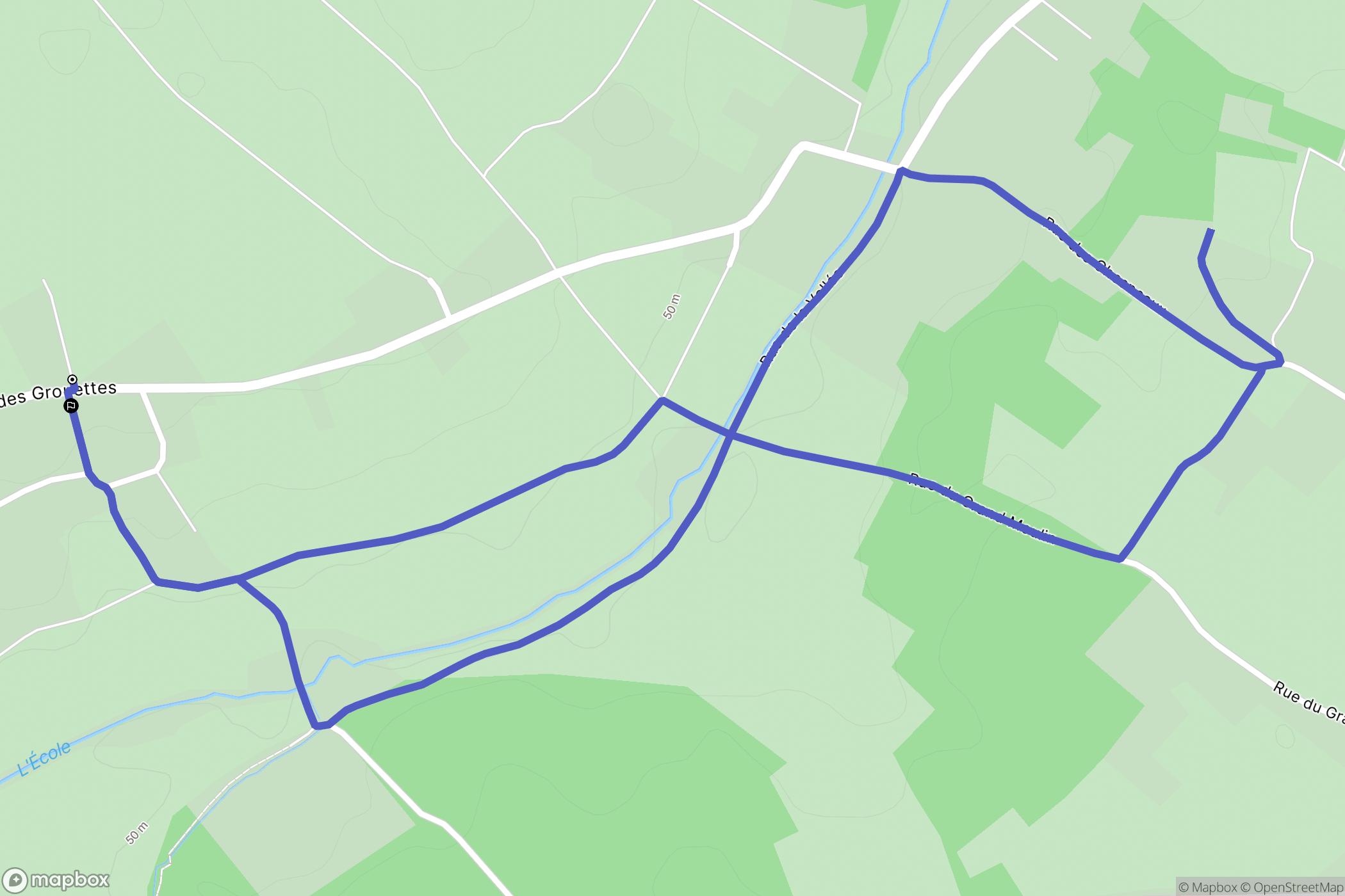 Perthes : carte du parcours de randonnée - France