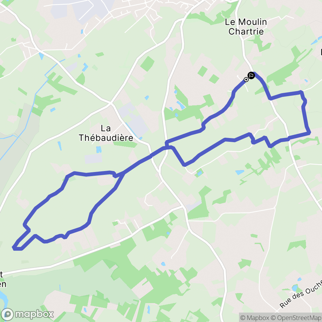Le Loroux-Bottereau : carte du parcours de randonnée - France