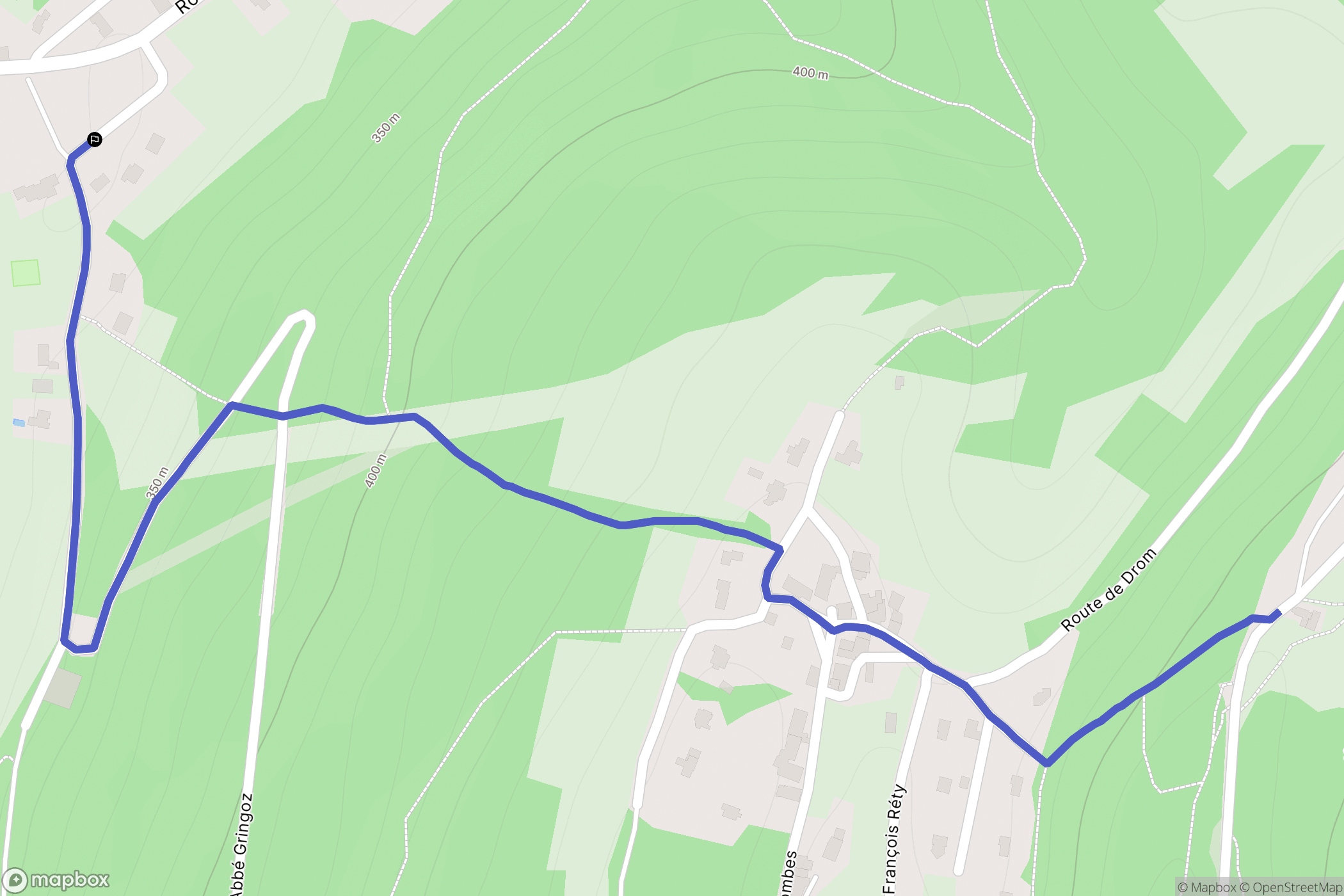 Jasseron : carte du parcours de randonnée - France