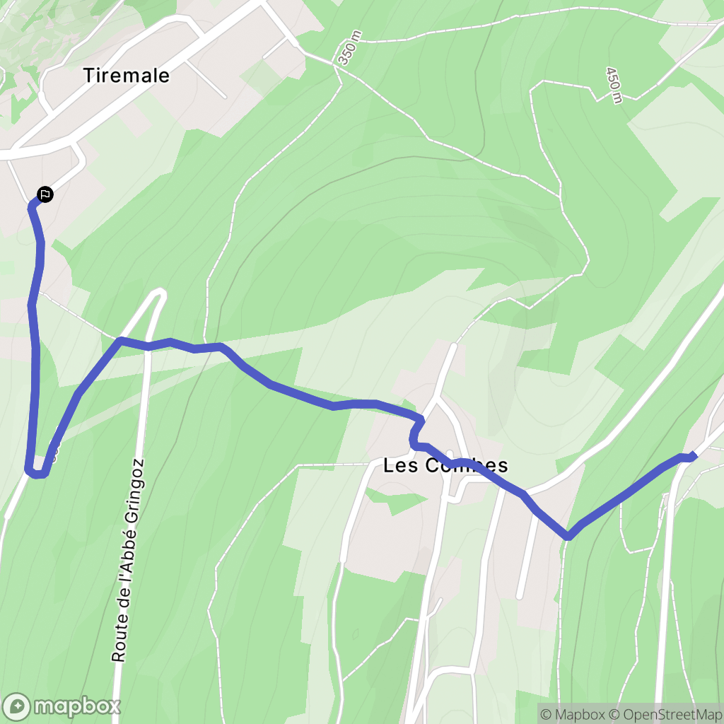 Jasseron : carte du parcours de randonnée - France