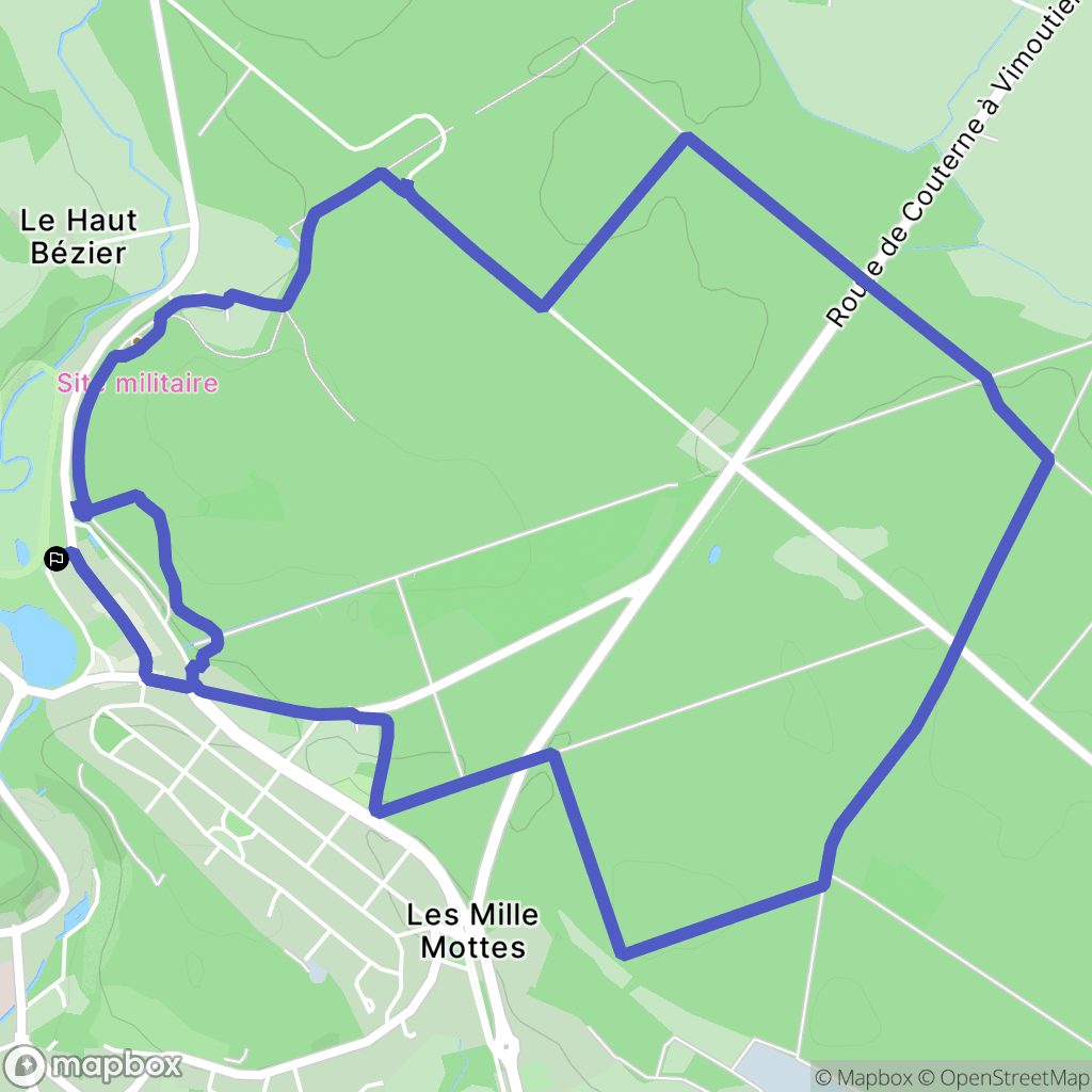 Bagnoles de l'Orne Normandie : carte du parcours de randonnée - France