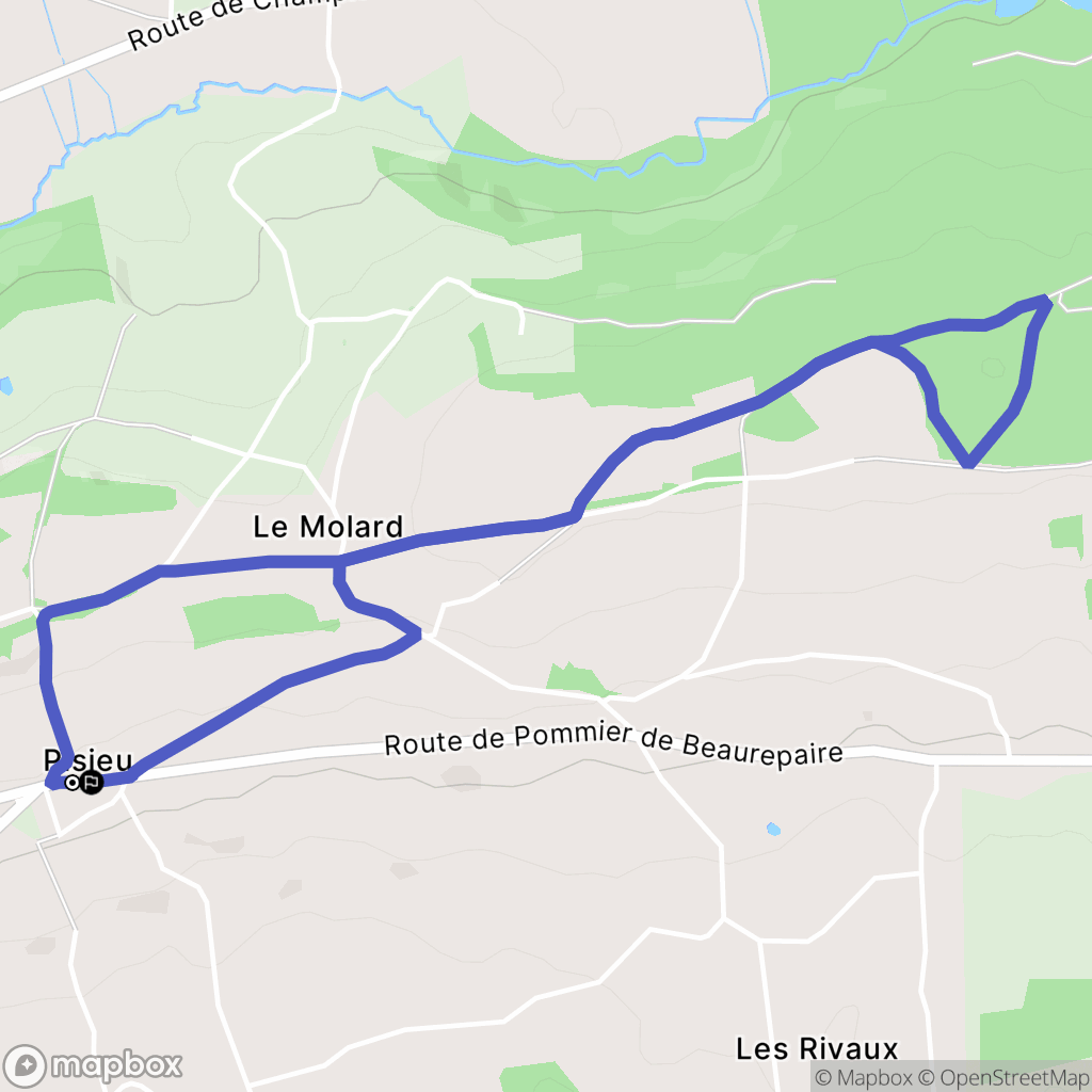 Pisieu : carte du parcours de randonnée - France
