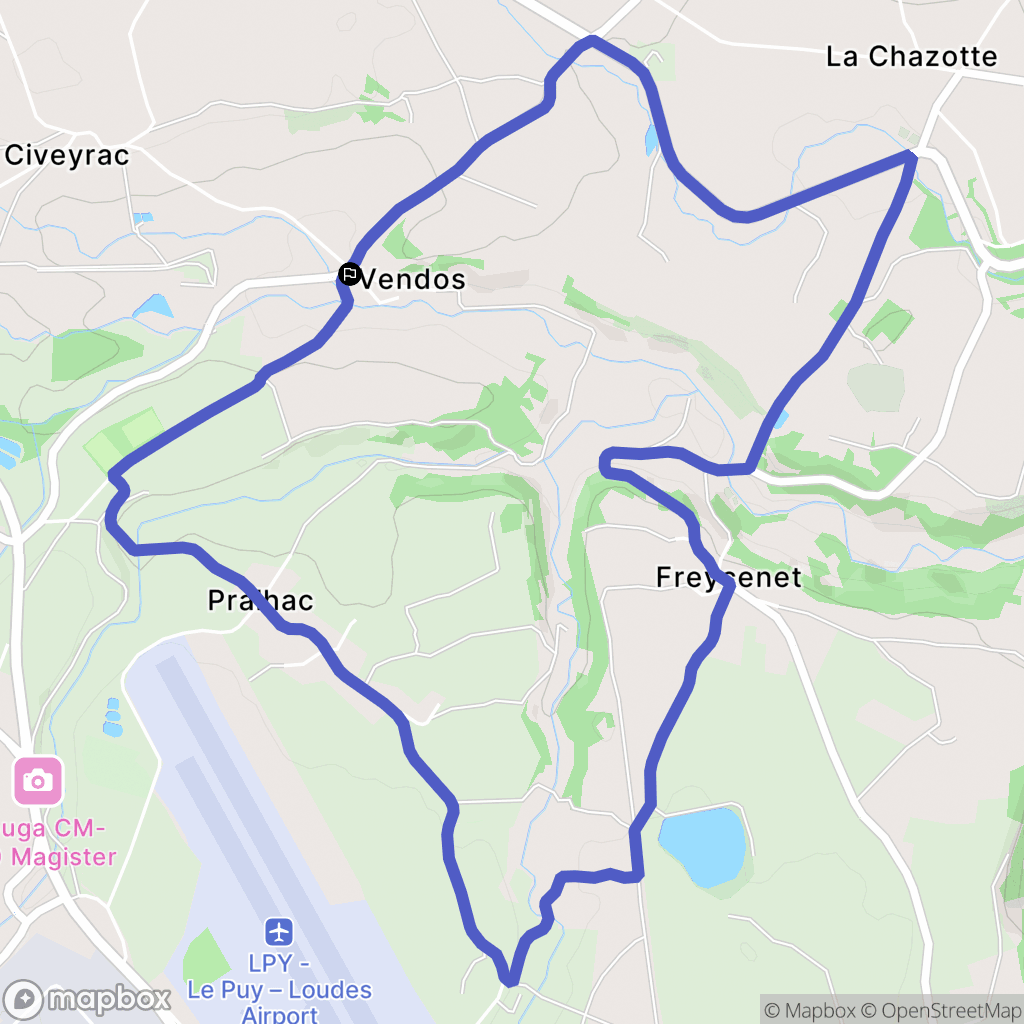 Loudes : carte du parcours de randonnée - France