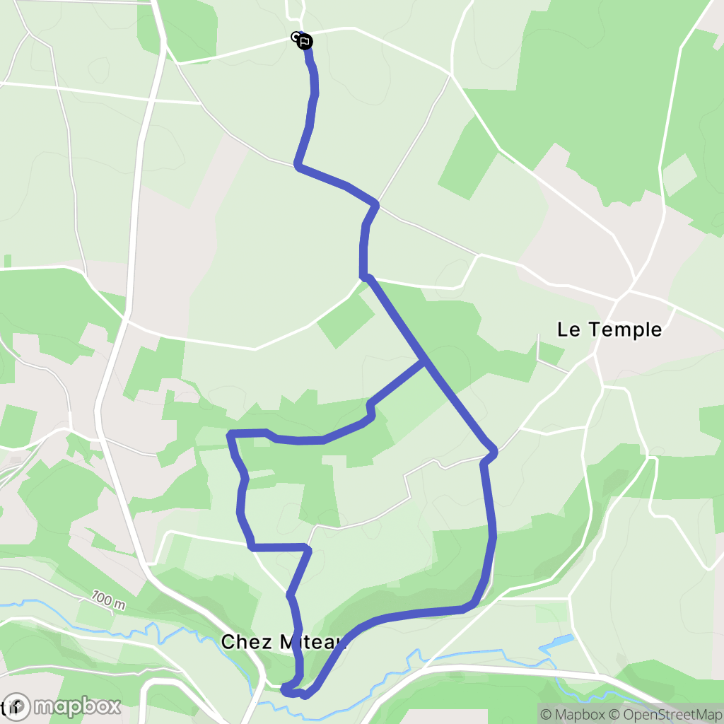 Cellefrouin : carte du parcours de randonnée - France