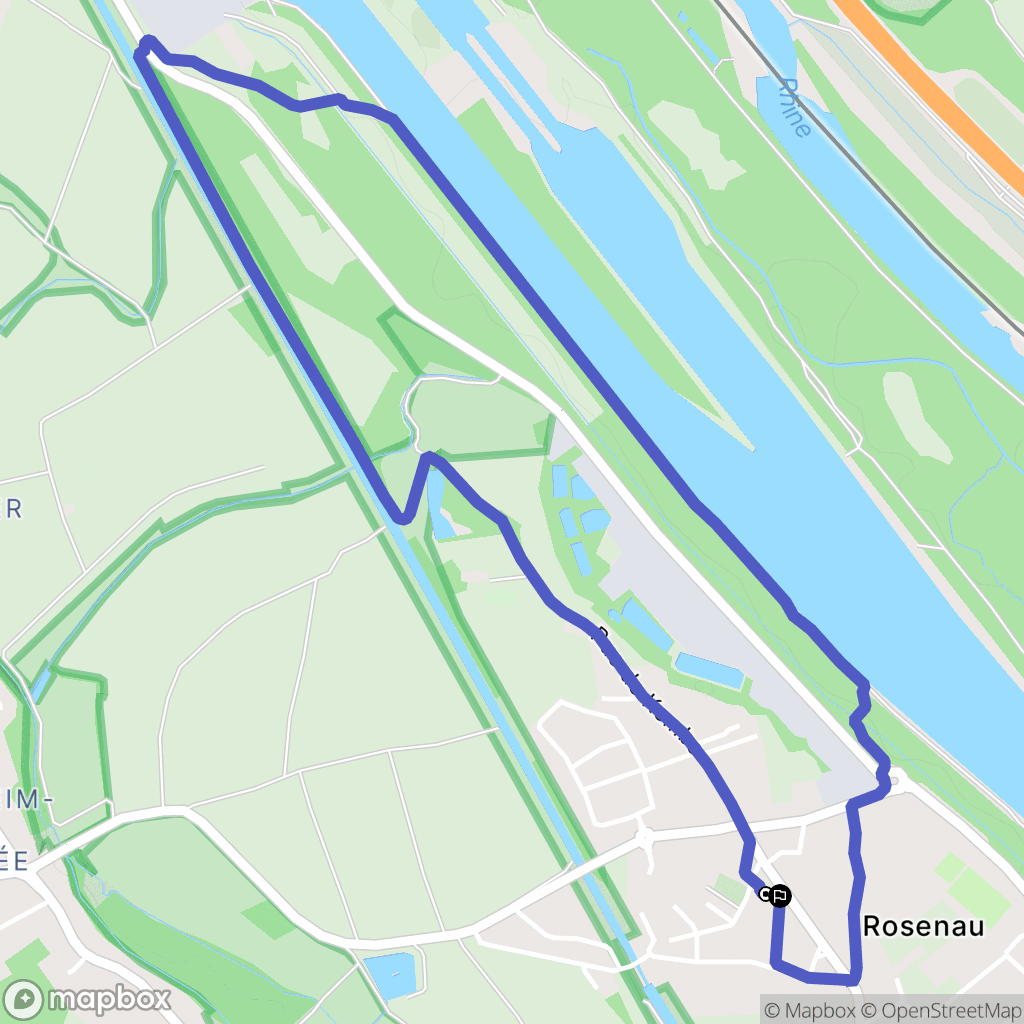 Rosenau : carte du parcours de randonnée - France