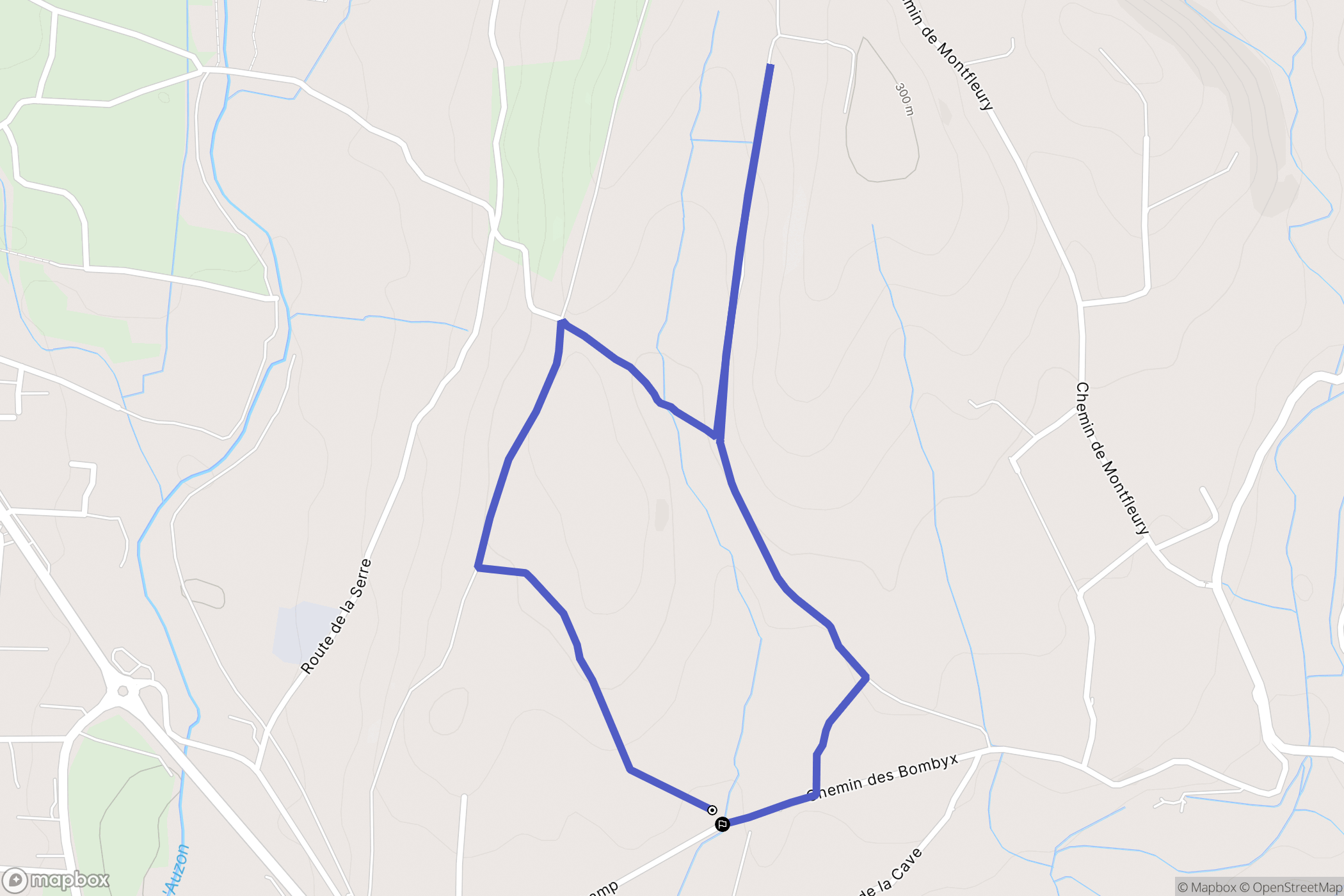 Mirabel : carte du parcours de randonnée - France