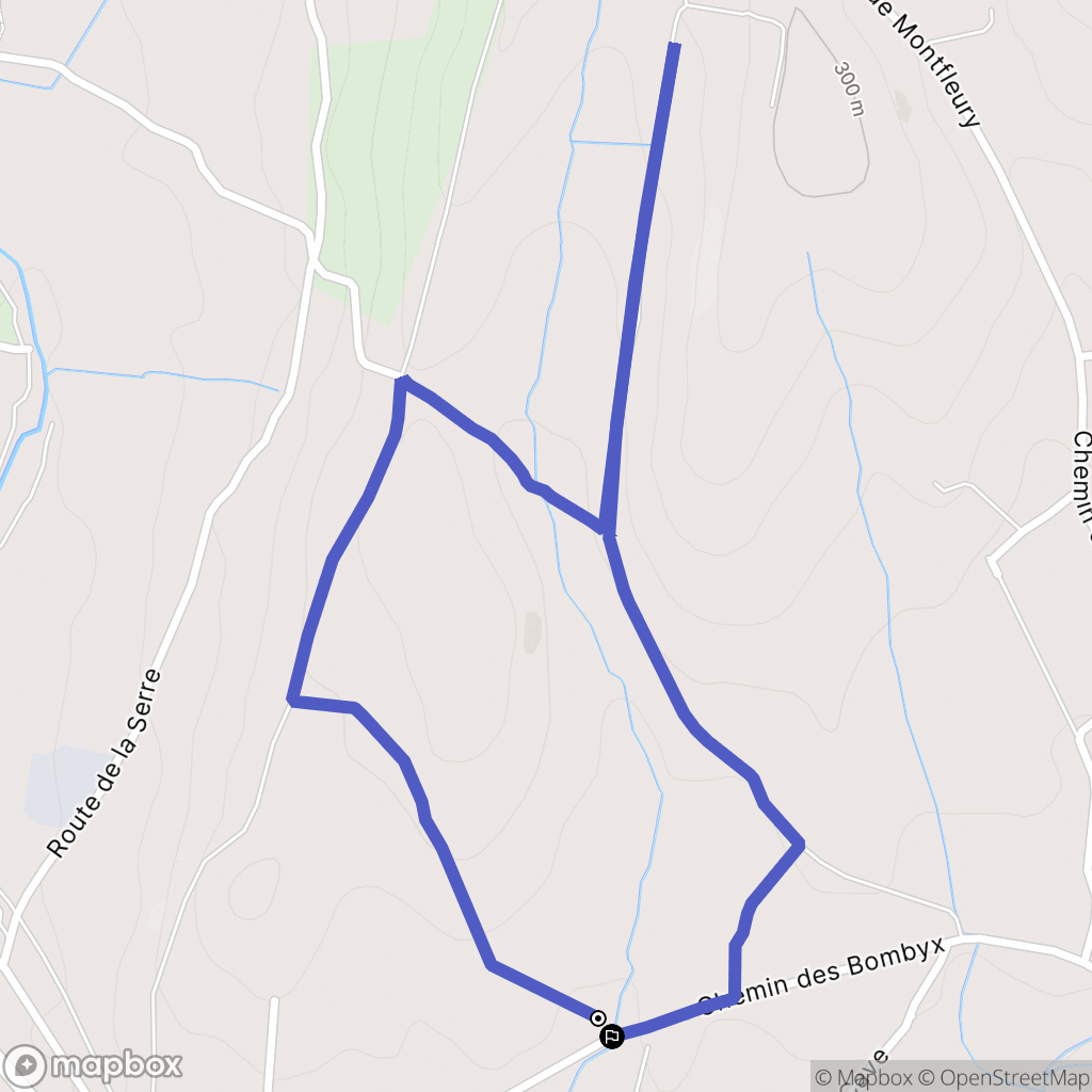 Mirabel : carte du parcours de randonnée - France