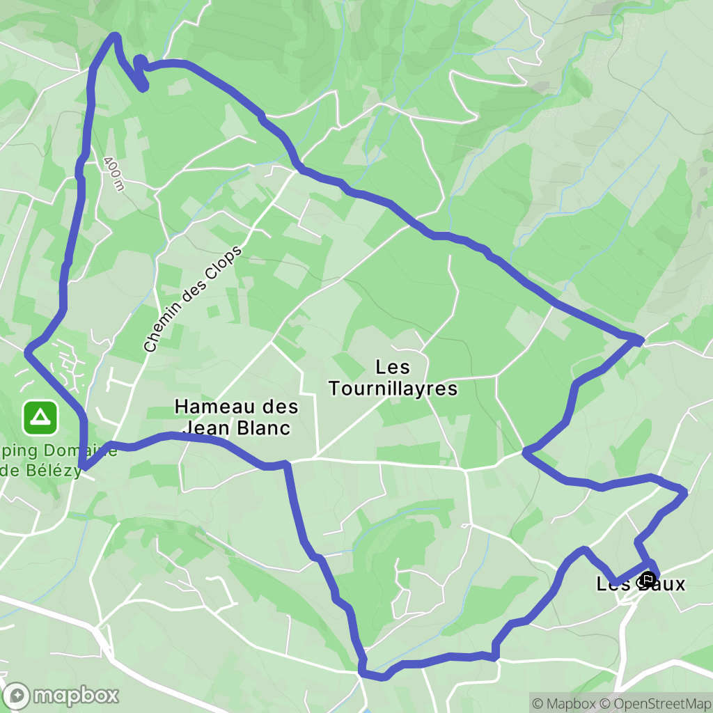 Bédoin : carte du parcours de randonnée - France