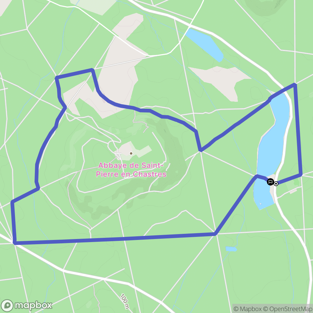 Vieux-Moulin : carte du parcours de randonnée - France