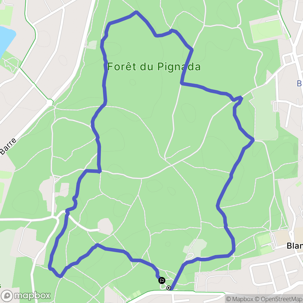 Anglet : carte du parcours de randonnée - France