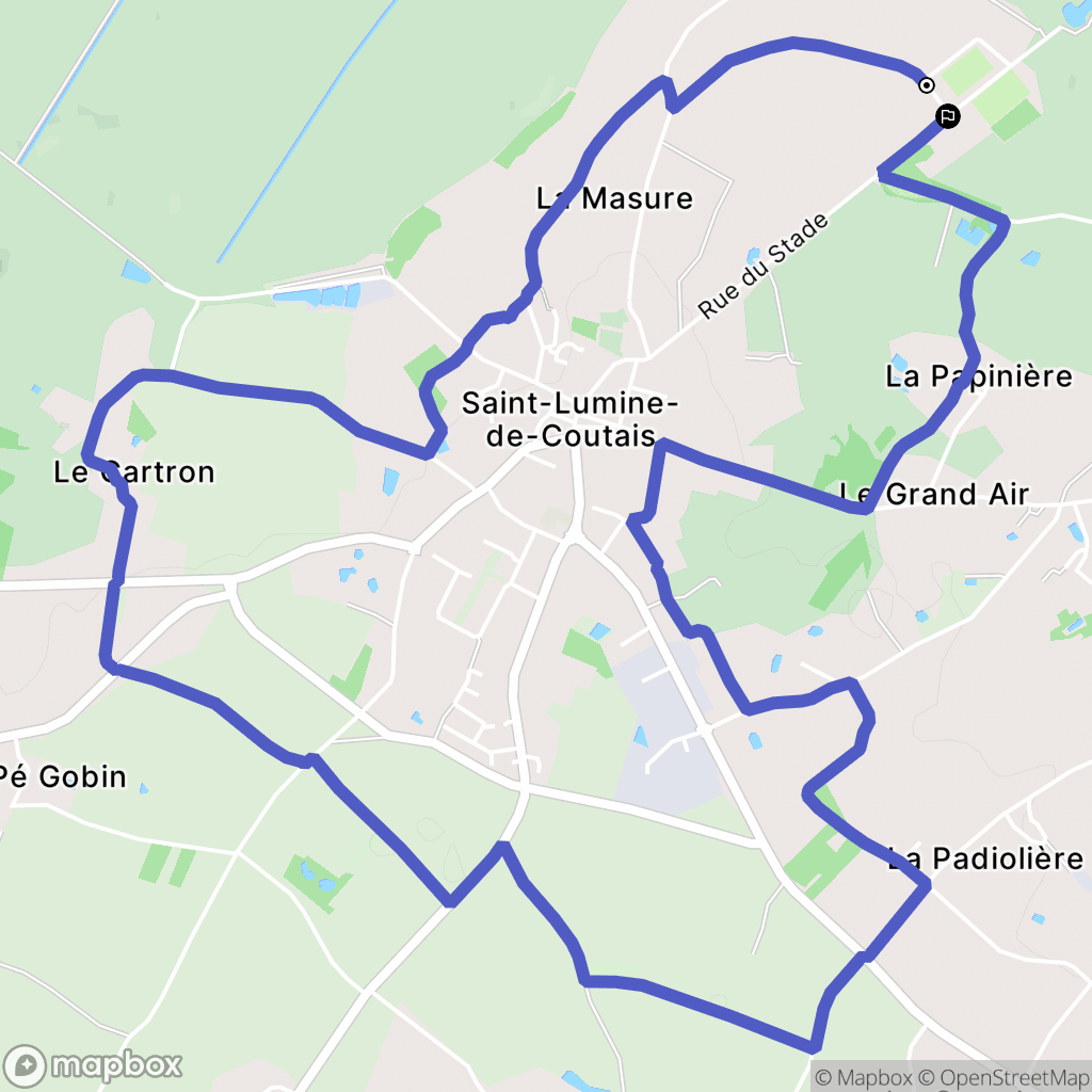 Saint-Lumine-de-Coutais : carte du parcours de randonnée - France