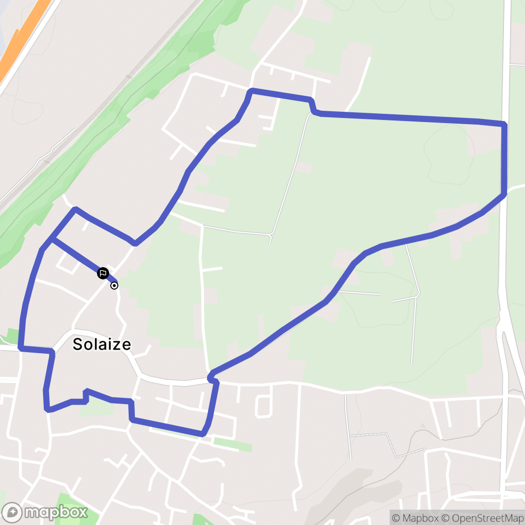 Solaize : carte du parcours de randonnée - France
