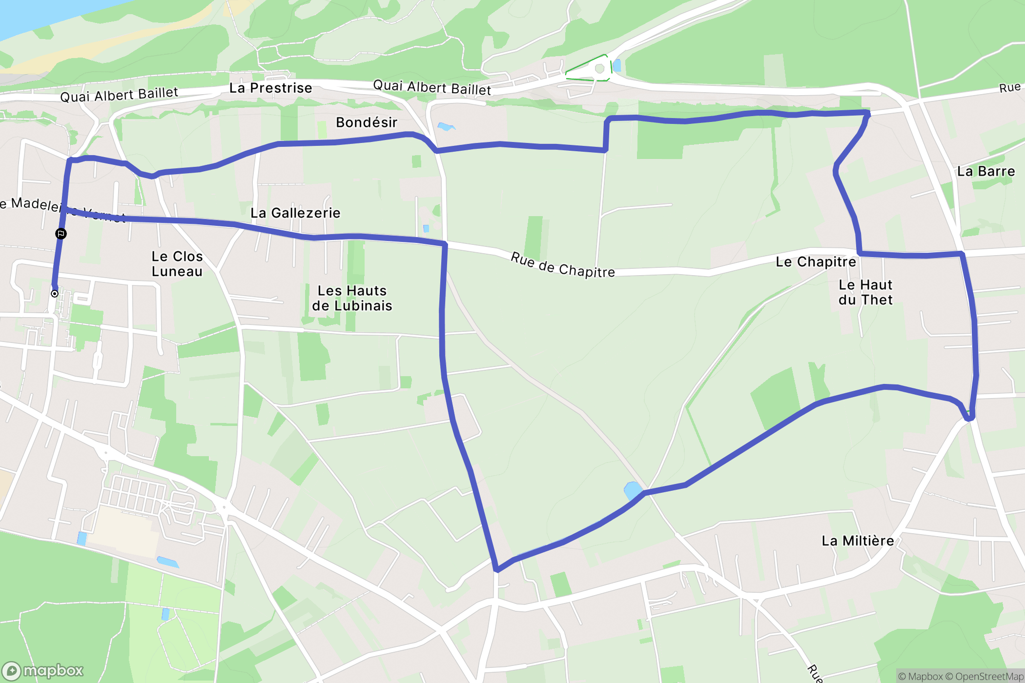 Montlouis-sur-Loire : carte du parcours de randonnée - France