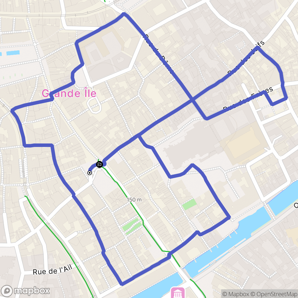 Strasbourg : carte du parcours de randonnée - France