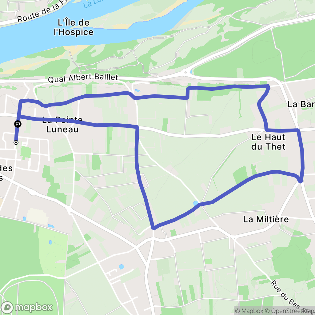 Montlouis-sur-Loire : carte du parcours de randonnée - France
