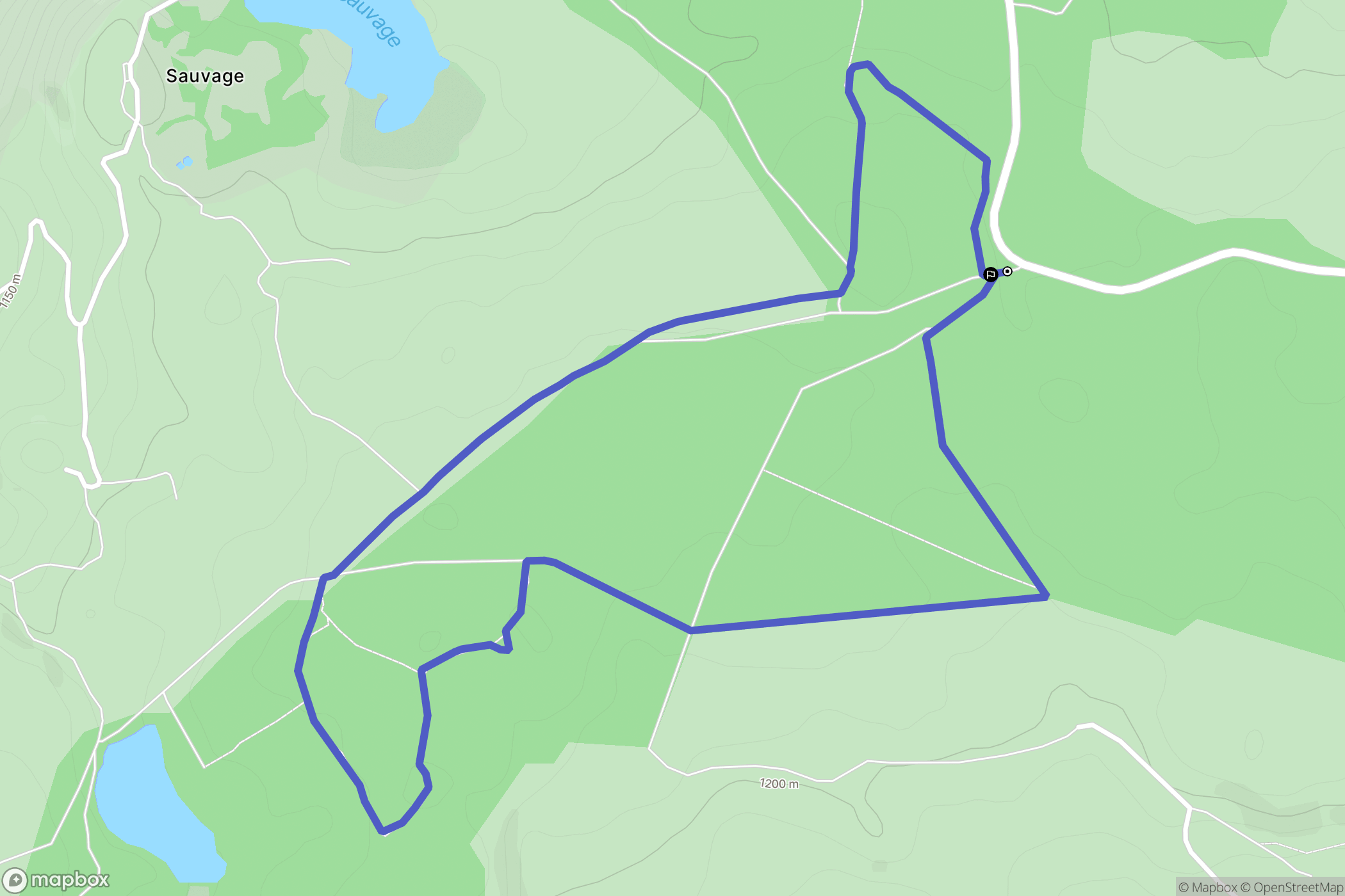 Neussargues en Pinatelle : carte du parcours de randonnée - France