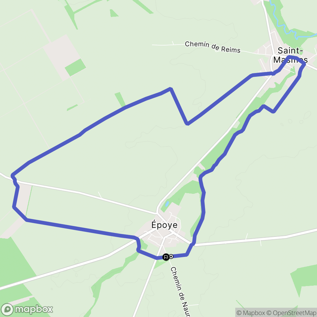Époye : carte du parcours de randonnée - France