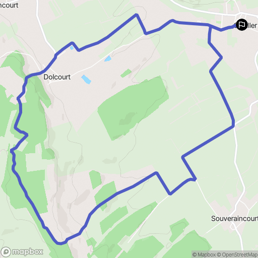 Goviller : carte du parcours de randonnée - France