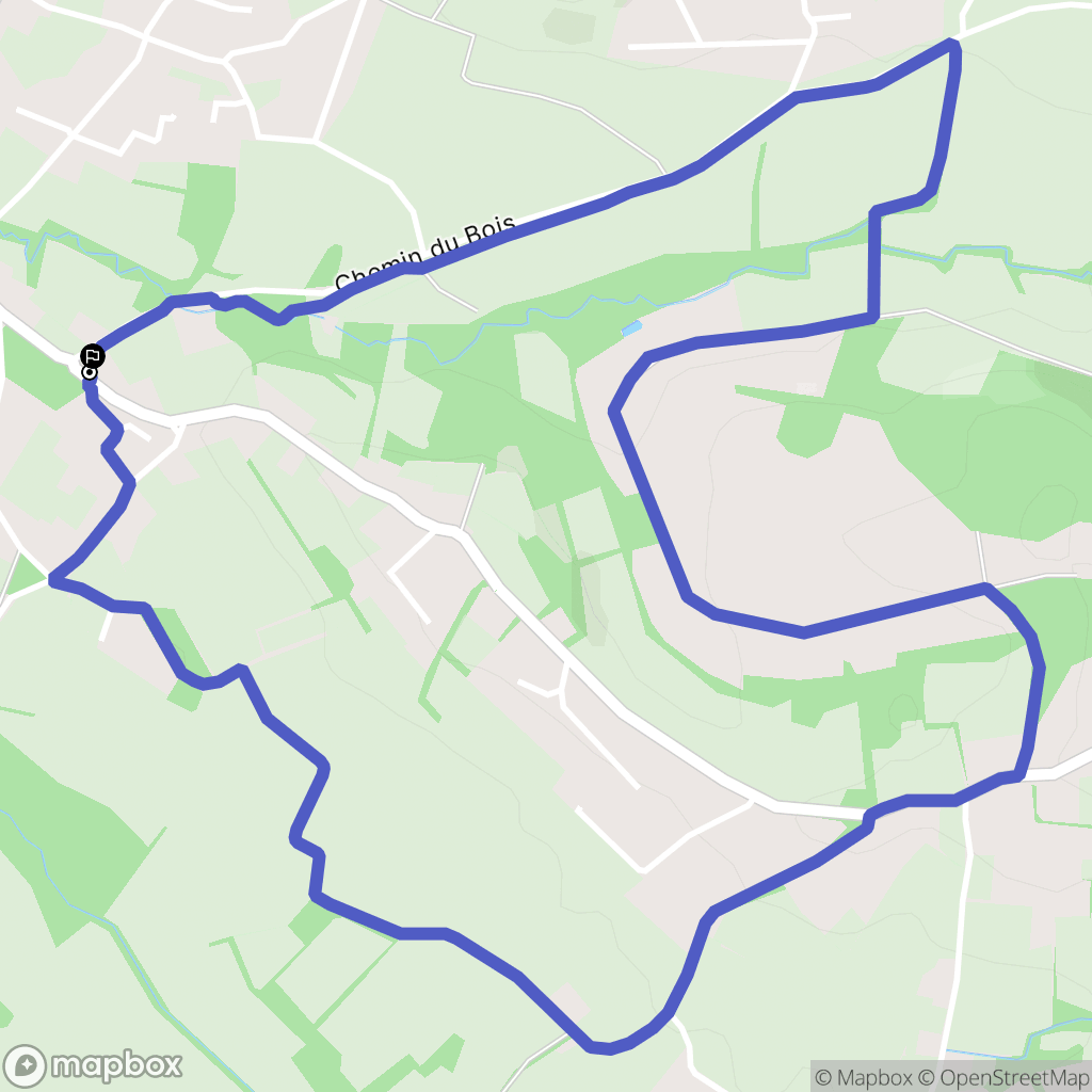 Montardon : carte du parcours de randonnée - France