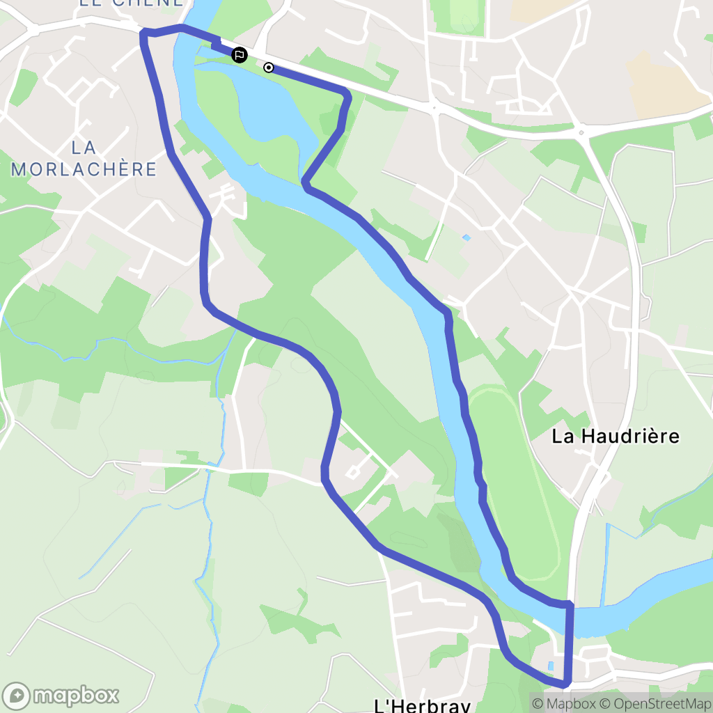 Vertou : carte du parcours de randonnée - France
