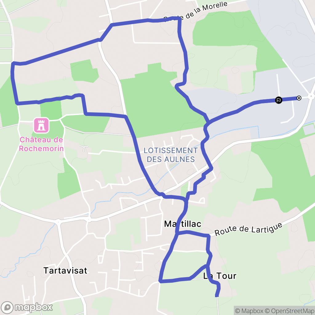 Martillac : carte du parcours de randonnée - France
