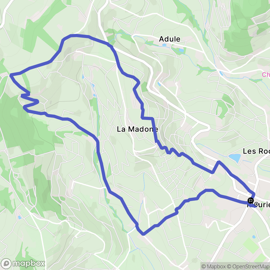Fleurie : carte du parcours de randonnée - France