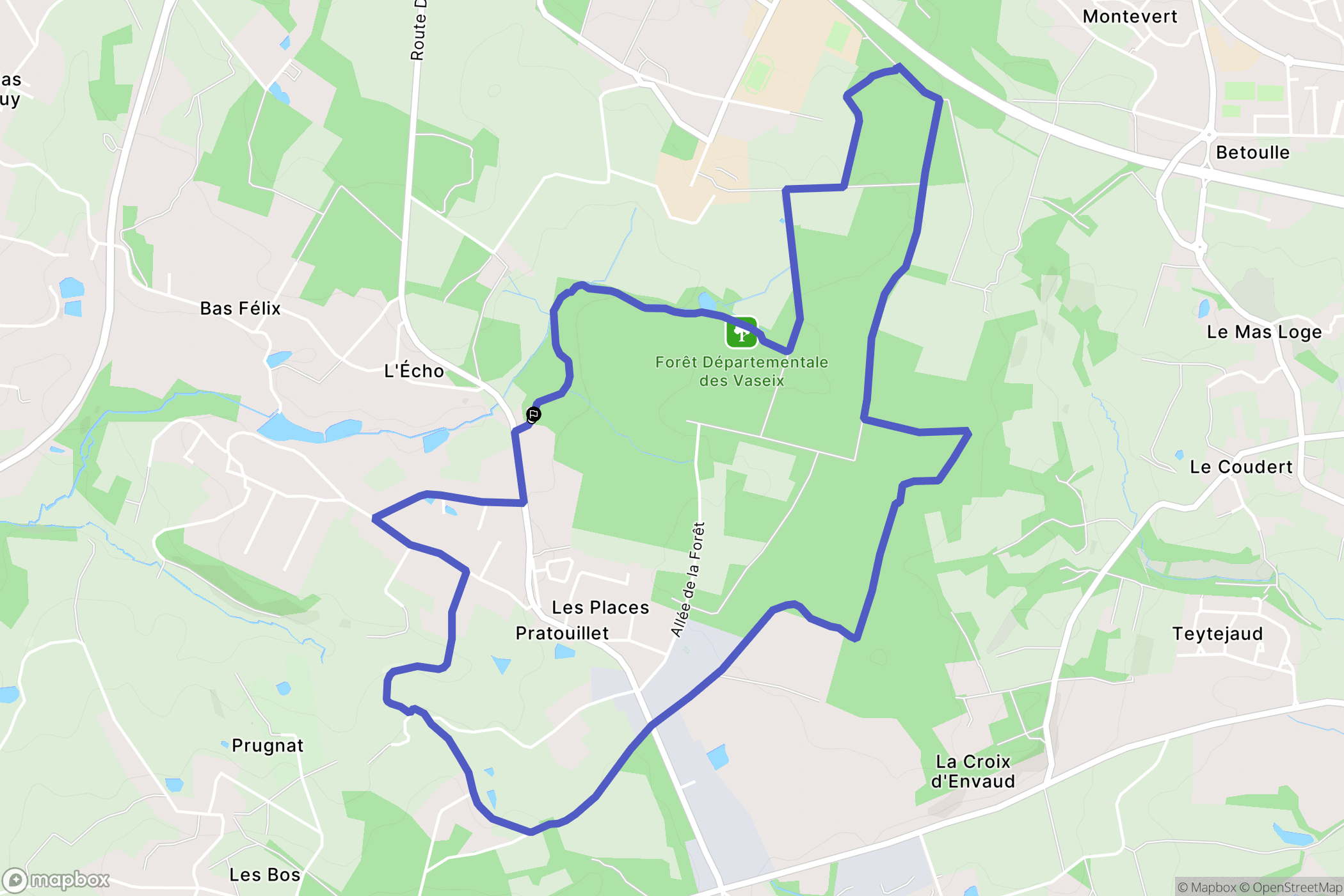 Verneuil-sur-Vienne : carte du parcours de randonnée - France