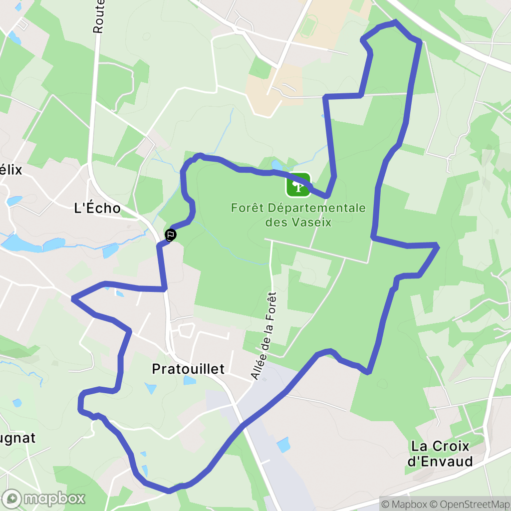 Verneuil-sur-Vienne : carte du parcours de randonnée - France
