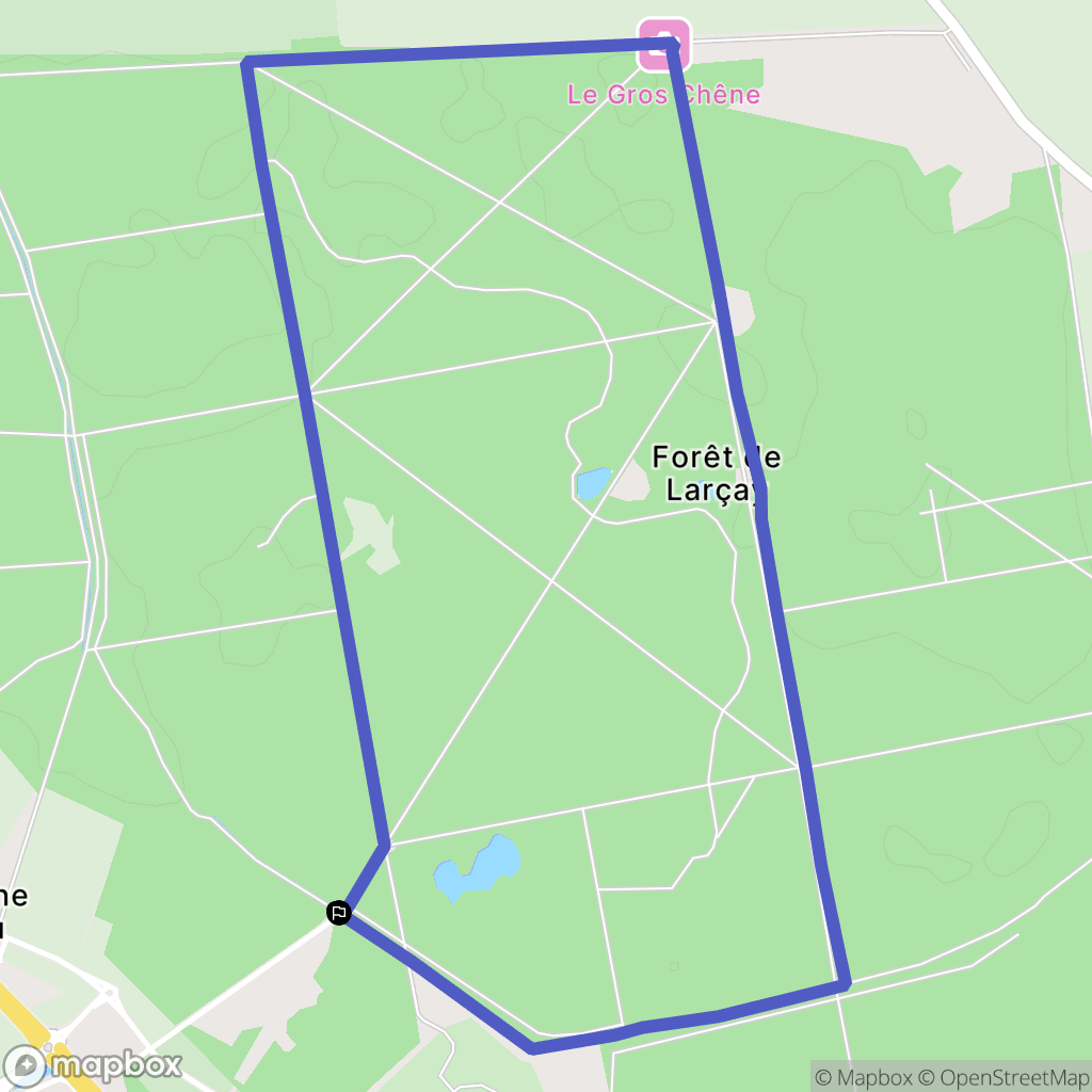 Larçay : carte du parcours de randonnée - France