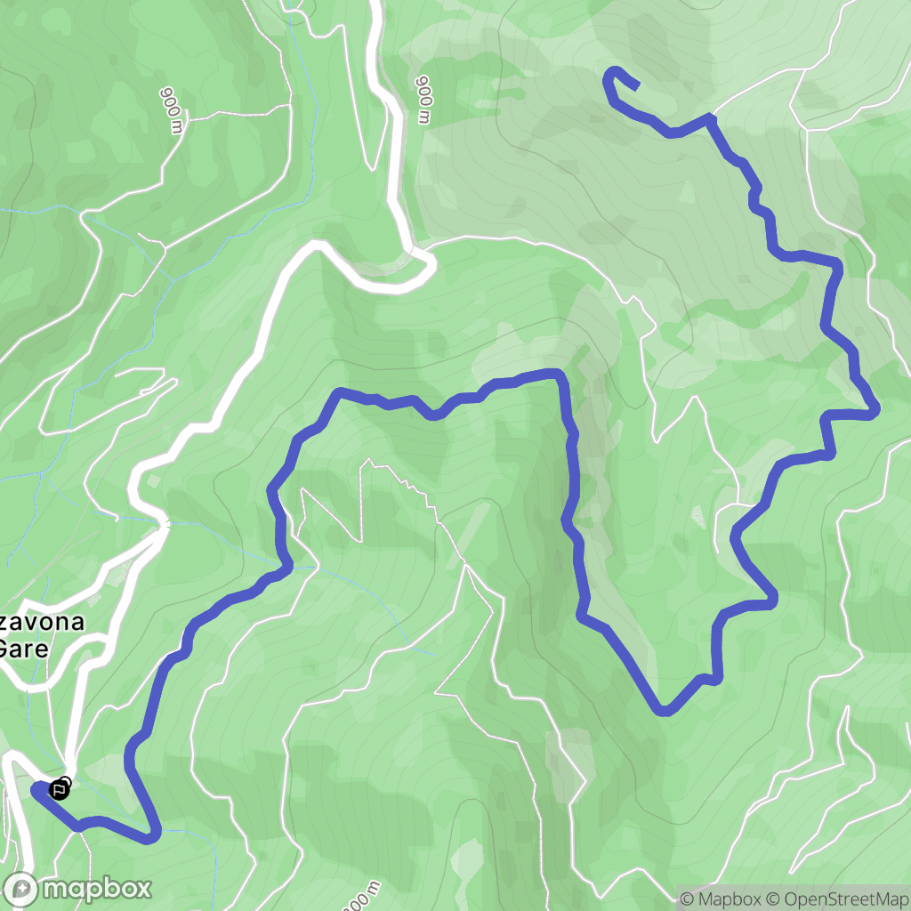 Vizzavona : carte du parcours de randonnée - France