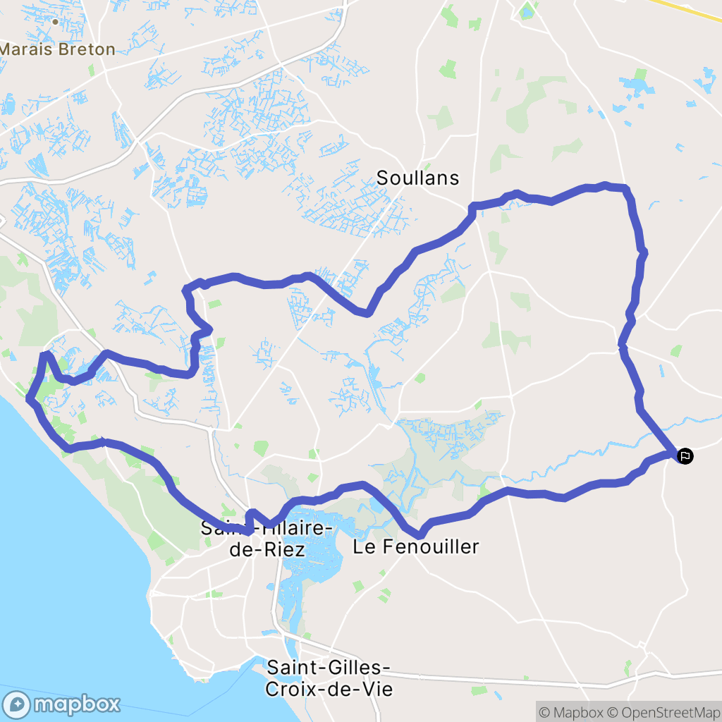 Saint Maixent : carte du parcours de randonnée - France