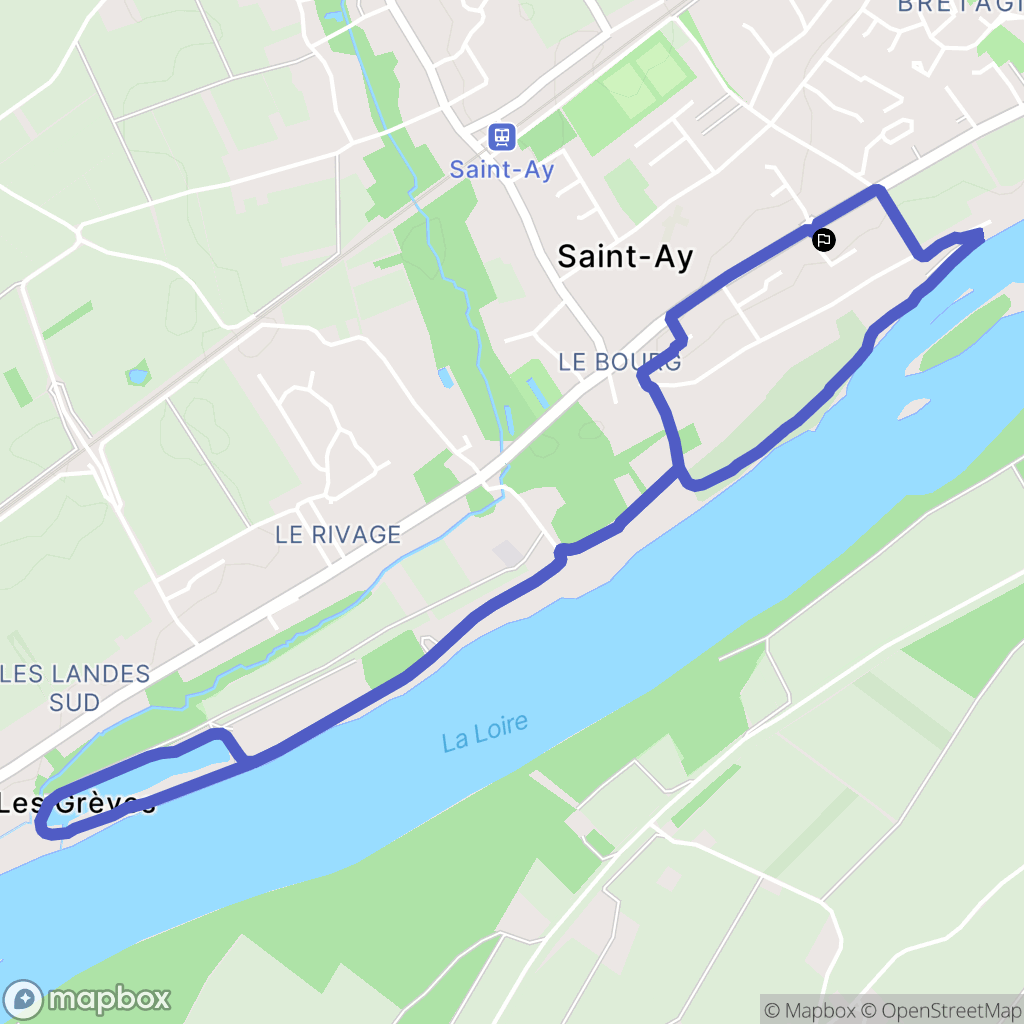 Saint-Ay : carte du parcours de randonnée - France