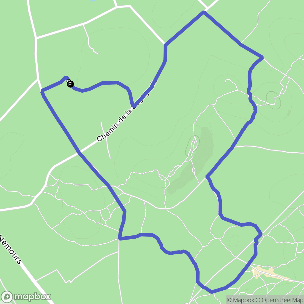 Noisy sur Ecole : carte du parcours de randonnée - France