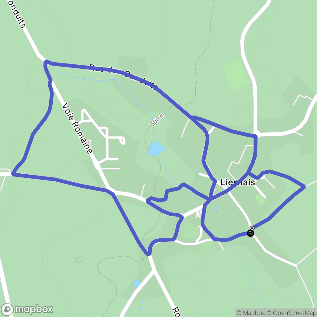 Liernais : carte du parcours de randonnée - France